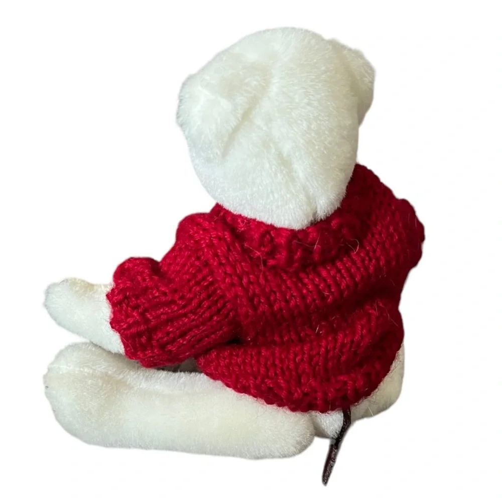 Ty Jointed Bear Plush Toy Vintage 1993 White 8” red heart sweater